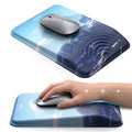 TECKNET Ergonomic Mouse Pad with Wrist Rest, Comfortable Relieves Pain | Built-in Memory Foam and Ergonomic Slope Design Relieves Carpal Tunnel Syndrome Pain, Mousepad for Office Gaming - color: Mountain Peak