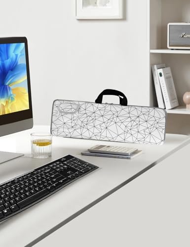 Keyboard Sleeve Travel Case for Logitech Mk270 Keyboards | Rugged Neoprene Construction Zipper Mouse Storage and Cable Storage Pouch(White) - color: Whtie