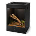 PVC Tall Reptile Tank 33 Gallon Reptile Enclosure Terrarium, Front Opening Bearded Dragon Tank 24"x18"x18" with Sliding Doors & Screen Ventilation, Enclosure Habitat for Snakes, Geckos, Lizard, Frog - size: 33Gallon