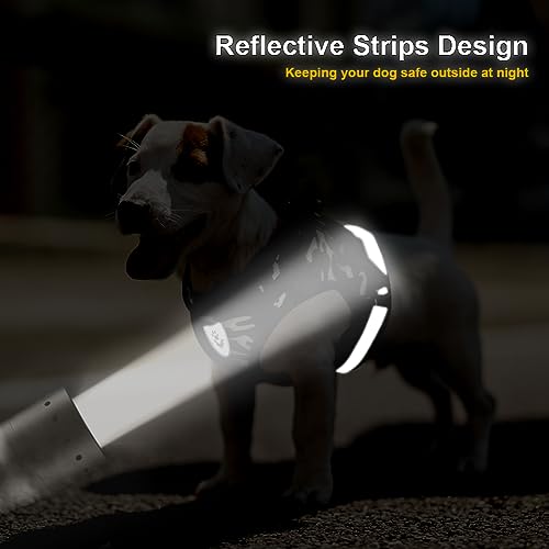 FEimaX Dog Harness and Leash Set for Walking, Soft Mesh Adjustable Easy Control Lightweight Cat Vest Harnesses with Reflective Strips, Escape Proof Small Dogs Cats Vests - color: Camouflage, size: X-Small
