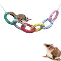 Sugar Glider Hanging Six-Ring Swing Toys And Climbing Rope Cage Accessories For Sugar Glider, Ferret, Hamster, Squirrel, Chinchilla, Parrots Exercising