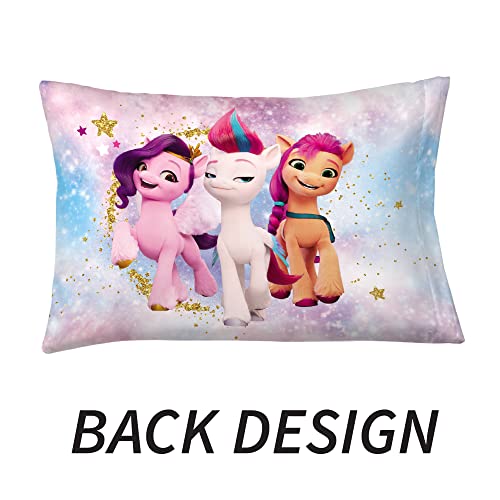 Franco Kids Bedding Super Soft Microfiber Reversible Pillowcase, 20 in x 30 in, My Little Pony - color: My Little Pony
