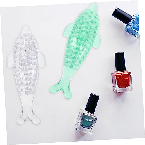 5pcs Toenails Dolphin Tools Brush Whale Women Color Nails Cleaner Handle Art Blush Brush: Kids Plastic Powder Cleaning Supplies Cleansing Scrubber Remover Nail