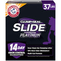 ARM & HAMMER Slide Platinum Easy Clean-Up Clumping Cat Litter, 37 Lbs | 24/7 Odor Control, Triple-Action Freshness, Non-Stick, Low Tracking, Multi-Cat Formula, Scented - style: SLIDE Platinum Clumping Litter