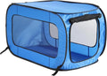 Beatrice Home Fashions Portable, Collapsible, Pop Up Kennel Travel Cat and Dog Crate, 32.5" L x 19.5" W x 19.5" H, Blue (Pack of 12) - color: Blue, size: 32.5"L x 19.5"W x 19.5"H (Pack of 12)