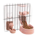 Oncpcare Rabbit Food Dispenser Water Bottle, Small Animal Bowls for Cage, Hanging Automatic Small Pet Water Bowl for Bunny Guinea Pig Ferret - color: Pink