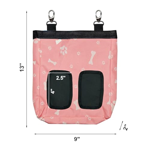 RIOUSSI Guinea Pig Hay Feeder, Hanging Rabbit Hay Feeder Bag. PinkBones | Upgraded Double Layer Fabric | Bite Resistant | Cleaner Hay & Less Mess | Small Animal Hay Holder for Bunnies & Chinchillas - color: Pinkbones