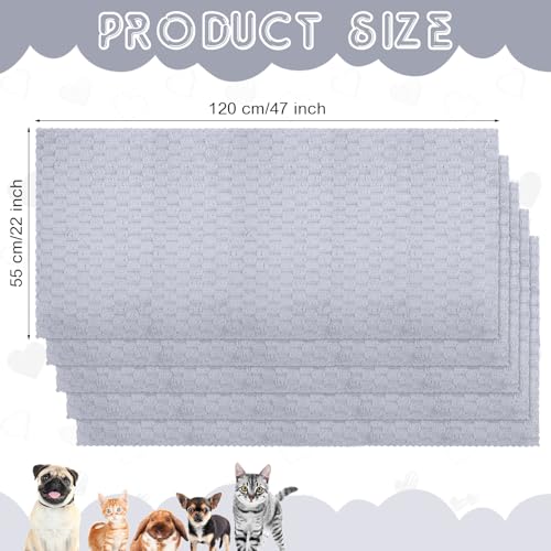 SmoothNovelty 5 Pcs Waterproof Guinea Pig Blankets Washable Small Animal Pee Pad Pet Blanket Sleep Bedding Mats Absorbent Guinea Pig Cage Liner Reusable Pet Sleep Pad (Gray,22" X 47",Waffle) - color: Gray, size: 22" X 47", style: Waffle