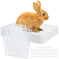 18 Pack Rabbit Cage Mats - 13x10 Inch Plastic Rabbit Floor Mat with Snap Joint - Small Animal Feet Pads Floor Mat for Pet Cats Dogs Bunny Chinchilla Guinea Pig