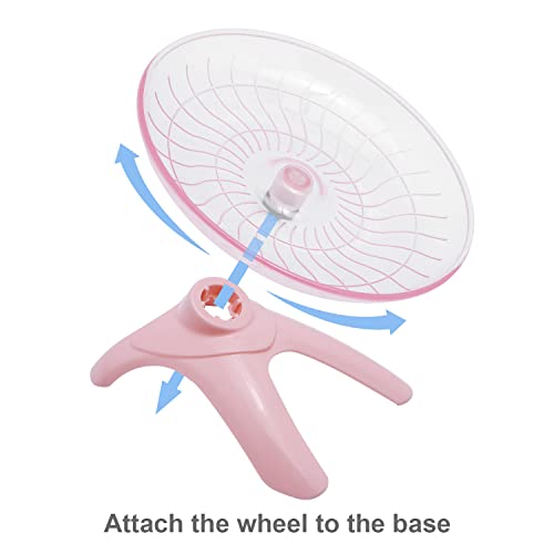 Wontee Hamster Water Bottle Water Dispenser Hamster Silent Exercise Running Wheel for Dwarf Hamsters Gerbil Mice (Pink, 125ML) - color: Pink, size: 125ML