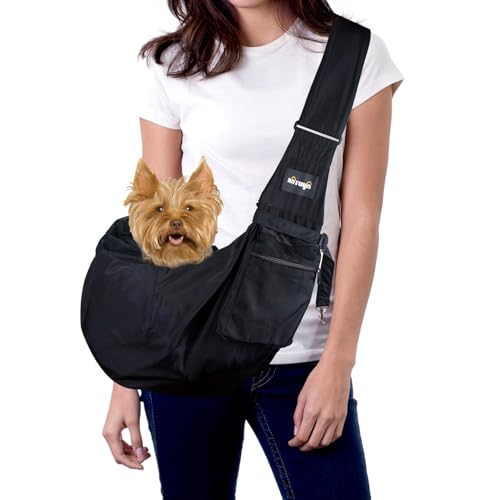 NATUYA Pet Dog Sling Carrier - Waterproof and Windproof Puppy Carrier Bag, Adjustable Strap Hand-Free Dog Sling for Outdoor Activity or Subway