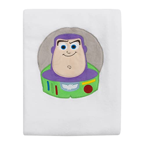 NoJo Disney Toy Story It's Play Time White, Green, and Purple, Buzz Lightyear Shaped Toddler Blanket - color: Toy Story - Buzz Lightyear Shaped
