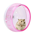 Hamster Running Wheel, Silent Plastic Exercise Roller Running Toy for Small Pets Cage Pink 4.53 Inch 1 Pack