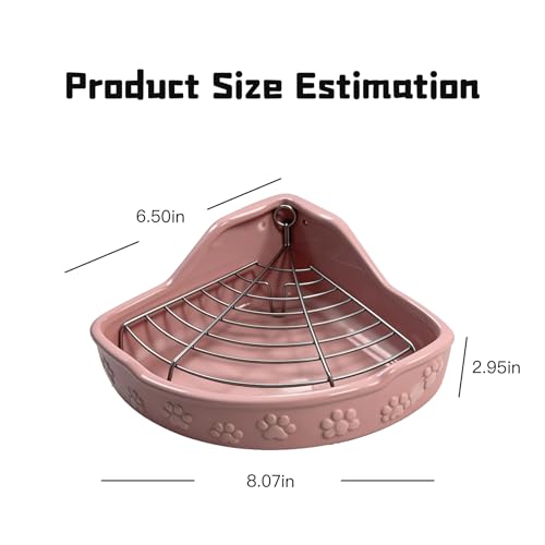 Guinea Pig Potty Box, Guinea Pig Litter Box, Enclosed Small Pet Toilet, Splash Proof & Easy Clean Ceramic Structure, Space Saving Design for Guinea Pigs, Rabbits, Chinchillas