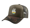 Hamster Bedding Change Day Trucker Hat with Adjustable Mesh Back - color: Camo Green