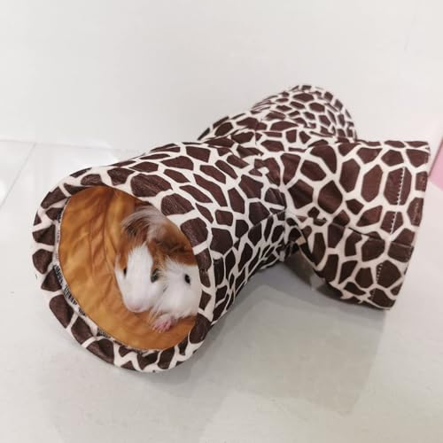 LEFTSTARER Guinea Pig Tunnel Guinea Pig Hideout Collapsible 3 Way Tunnel Tubes Toy for Ferret Hedgehog Chinchillas Mice Rat Rabbit - color: 3 Way Tunnel Tubes