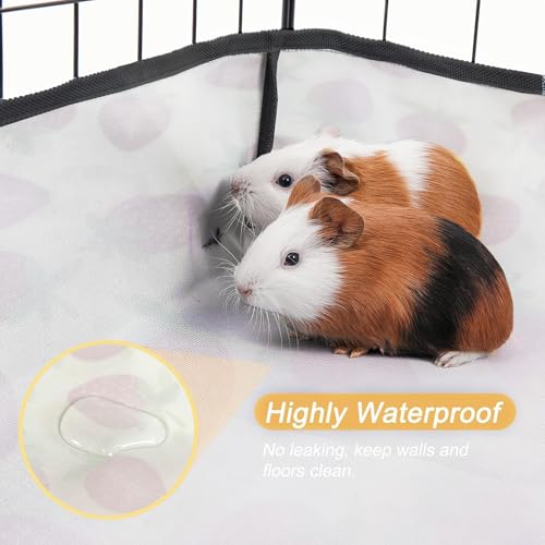Guinea Pig Cage Liner，Washable Waterproof Oxford Cloth Cage Liners for Small Animals,Hamster Chinchilla Hedgehog Rabbit and Other Small Animals Not Include Cage(36x72 inches) - size: C&C 3x6(36x72 inches)