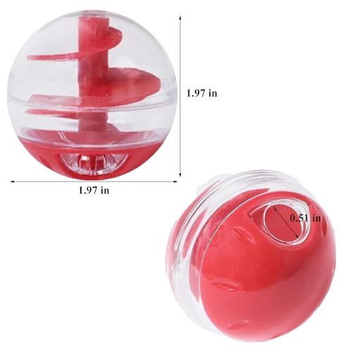 Ferret Treat Ball Interactive Toy Balls for Small Animal, Enrichment Toys Ferrets Dry Food Ball for Ferrets Guinea Pig Rat Chinchilla Hedgehog Bunny, Pet Ferret Accessories (S, Spiral) - size: S