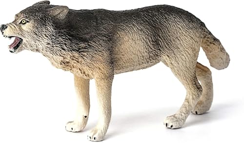 Schleich Wild Life Realistic Prowling Gray Wolf Figurine - Durable North American Forest Animal Figure for Kids, Perfect Toy for Fun and Imaginative Adventures, Gift for Boys and Girls Ages 3+ - style: Gray Wolf