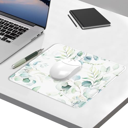 Mouse Pad with Stitched Edge, Multiple Patterns Computer Mouse Pads with Non-Slip Rubber Base, Washable Cloth Mousepad, for Gaming, Laptop, PC (Leaves) - color: 30Leaves