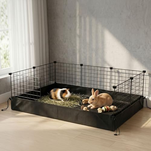 Cage Liner for Guinea or Rabbit: 24 x 48 Inch Small Pet Bedding Pad Accessories, Washable & Waterproof Mat for Bunny or Hamster (Without Cage)