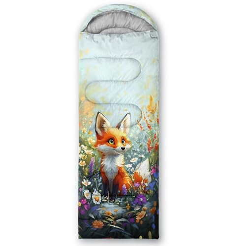 AILONEN Midnight Meow Sleeping Bag, Charcoal Cat Eyes Crescent Graphic, Portable Camp Sack Sleepover Style - color: S118