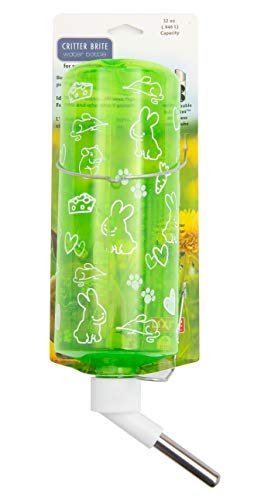 Lixit® Critter Bright Water Bottles for Hamsters, Rabbits, Chinchillas, Ferrets, Guinea Pigs and Other Small Animals - Made in USA (Blue (Pack of 1), 32 Ounce) - color: Blue (Pack of 1), size: 32 Ounce