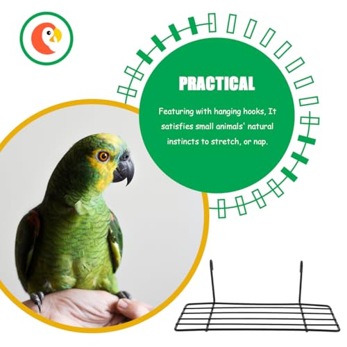 Balacoo 3 Pcs Bird Cage Stand: Metal Bird Wire Platform - Parrot Grid Perch for Cage - Portable Small Animals Training Stand for Budgie, Parakeet, Cockatiel, Hamster