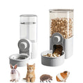 GPY Automatic Hanging Gravity Pet Feeder and Water Dispenser Set | Automatic Rabbit Bunny Feeder and Guinea Pig Water Bottle Water Dispenser for Dogs Cats Pets Animals Large Capacity (Grey) - color: Grey