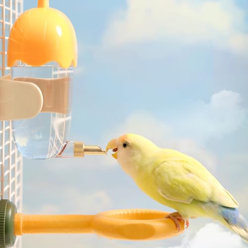 Leak-Proof & Chew-Proof Hanging Water Dispenser No Drip for Birds, Chinchillas, Guinea Pigs, Ferrets, Rats, Rabbits, Bunnies, Parrots, Squirrels, and Other Small Animals - Green, 12oz - color: Green, size: 12.2 fl oz