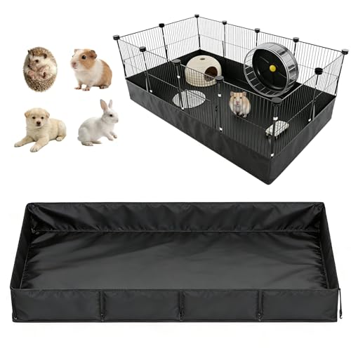 Guinea Pig Cage Liner - Waterproof Tarp Bottom Pad (24" x 48") - Easy to Install for Rabbits, Chinchillas, Hedgehogs, Ferrets & Small Animals - Reusable, Cage Not Included
