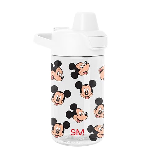 Simple Modern Disney Kids Tritan Plastic Summit Water Bottle | 12 oz BPA-Free Cup with Covered Leak Proof Straw Lid for Boys, Toddlers | Mickey Mouse Fun - color: Disney: Mickey Mouse Fun, style: Covered Lid | 12oz