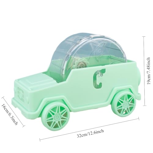 Hamster Running Wheel Car Shape Running Wheel Hamster Exercise Plastic Running Wheel (Green,L) - color: Green, size: L