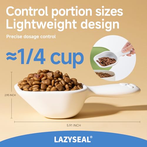 Diatom Drying Scoop 1/4 Cup for Pet Food | Keep Food Fresh Desiccant, Dry Deodorization Rapid Water Absorption, For Dog Cat - size: 1/4 Cup