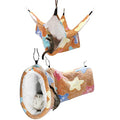 LEFTSTARER Guinea Pig Ferret Rat Hammock Toy Small Animal Cage Accessories Hideout Tunnel & Bunkbed Hammock for Rat Ferret Guinea Pig Hamster Sugar Glider Chinchilla (Star-Brown) - color: Star-Brown