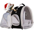 WEVONIGU Expandable Small Animal Backpack Carrier with Clear Bubble Window Large Space Travel Cage for Hedgehog Rat Parrot,Bearded Dragon,Sugar Glider,Airline Approved (Black, BE Backpack) - color: Black, size: BE Backpack