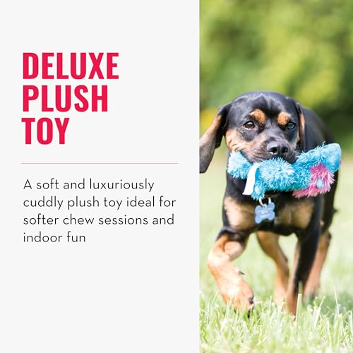 KONG Cozie Plush Dog Toy with Squeaker (Elmer The Elephant, Medium) - size: Medium, style: Elmer the Elephant