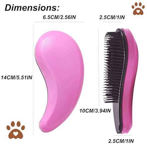 Puppy Brush, Soft Dog Brush for Grooming, Puppy Hair Remover Brush Comb, Grooming Tool for Poodles, Teddy, Yorkies, Maltese, Shih Tzu, Chihuahua, Pink - color: Pink