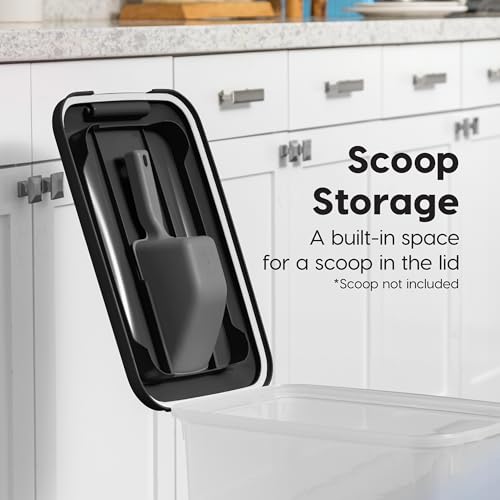 IRIS USA Dog Food Storage Container, 2-Pack, Up to 54 lbs, Black | Made in USA, Comes with Wheels, Airtight Seal, BPA-Free, Bird Seed, Cat food, Cat Litter, Treats, Multi-Pet Use - color: Black, size: 30 lbs - 2 Pack