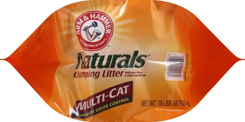 ARM & HAMMER Naturals Clumping Cat, Litter Odor Control, Multi Cat Litter, 18 lb. Bag (Pack of 2) - size: 18 Lbs (Pack of 2)
