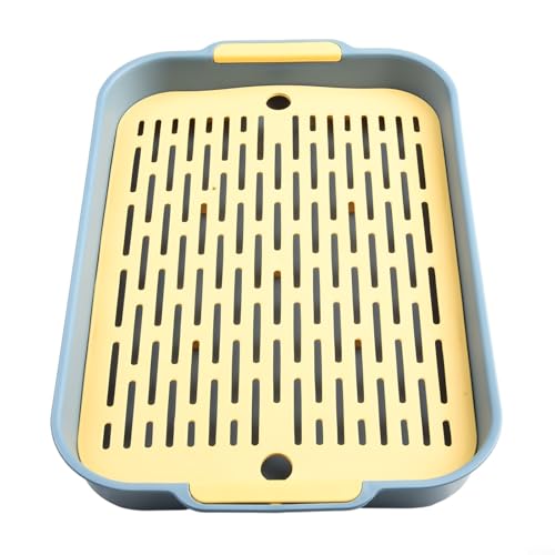 1PC ABS Rabbit Litter Tray, Guinea Pig Litter Pan, Pet Potty Training Toilet Tray, Small Animals Corner Litter Box for Hamster Ferret Chinchilla Hedgehog Bunny, Detachable Design(D)