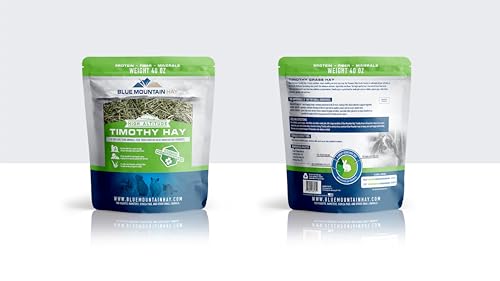 Blue Mountain Hay Timothy Hay Easy Flake Feed for Small Pets, 15oz | Easy Flake Timothy Hay, High Fiber Daily Forage, Soft Leafy Texture, Supports Digestion and Dental Care, Natural Nutrition - size: 15 Ounce (Pack of 1)