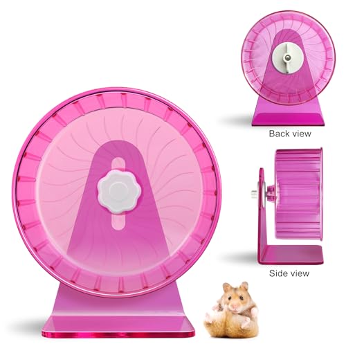 Hamster Wheel,Silent Wheel,Super Silent Hamster Exercise Wheels,Silent Hamster Wheel,Adjustable Stand Hamsters Exercise Wheels,Quiet Rat Wheel (Φ 5.5 inch, Pink) - color: Pink, size: Φ 5.5 inch
