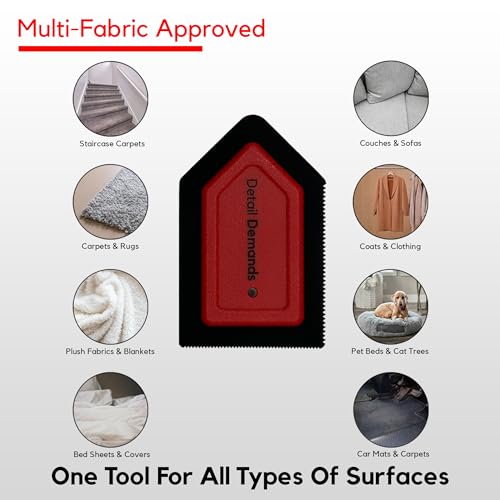 Mini Pet Hair Remover | Dog Hair Remover for Car Carpet & Car Cleaning Supplies, Cat Hair Remover for Furniture, Reusable Carpet Brush and Lint Remover, Pet Hair Removal Tool
