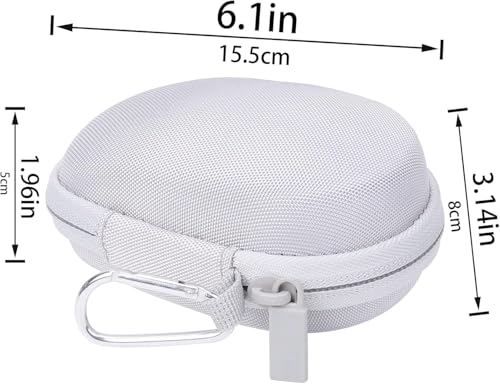 co2CREA Hard Case for Logitech MX Anywhere 3S/3/2S/2 Mouse, Pale Grey | Compact Performance Mouse Compatible, Protective EVA Carrying Storage Bag with Shockproof Foam Cushion and Carabiner - color: Pale Grey Case