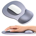 EooCoo Mouse Pad with Gel Wrist Rest, Ergonomic Mousepad Wrist Alignment | Middle Concave Design for Natural Wrist Alignment, Non-Slip Base Mousepad, Carpal Tunnel Relief, Office Desk Accessories - color: Grey