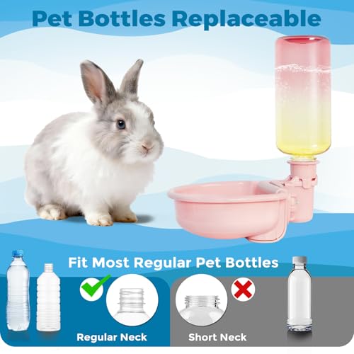 VANNON Gravity Pet Water Bowl, 16oz Anti-Splash Dispenser, Gradient Pink | Anti-splash gravity water bowl with a floating disk helps reduce spills while keeping water cleaner for everyday hydration. - color: D-Gradient Pink, size: 16oz