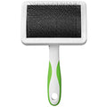 Andis 65710 Self-Cleaning Animal Slicker Brushes with Curved Stainless-Steel Bristles for All Breeds - Reduces Shedding by Up to 90%, Removes Tangles, Dirt & Loose Hair – Large, Green,Black - size: Large, style: Firm Slicker Brush