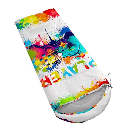 AILONEN Mermaid Scales Print Camping Sleeping Bag,Lightweight & Waterproof,3 Season Warm & Cool Weather,Portable Bags for Girls Women Travelling,Outdoors - color: S23