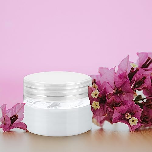 Loretoy 36 Pack 4 OZ Plastic Jars with Lids, BPA Free, Reusable, Refillable Transparent Cosmetic Containers for Bath Salts, Cosmetics, Powders, Beauty Product and Small Accessories - White | Reusable, Refillable Transparent Travel Container for Lotion, Cr